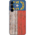 North Carolina Flag Dark Wood Galaxy A35 5G Skin